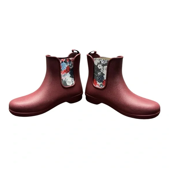 Women’s Size 7 CROCS Freesail Chelsea Garnet Waterproof Rain Casual Boot - Picture 3 of 8